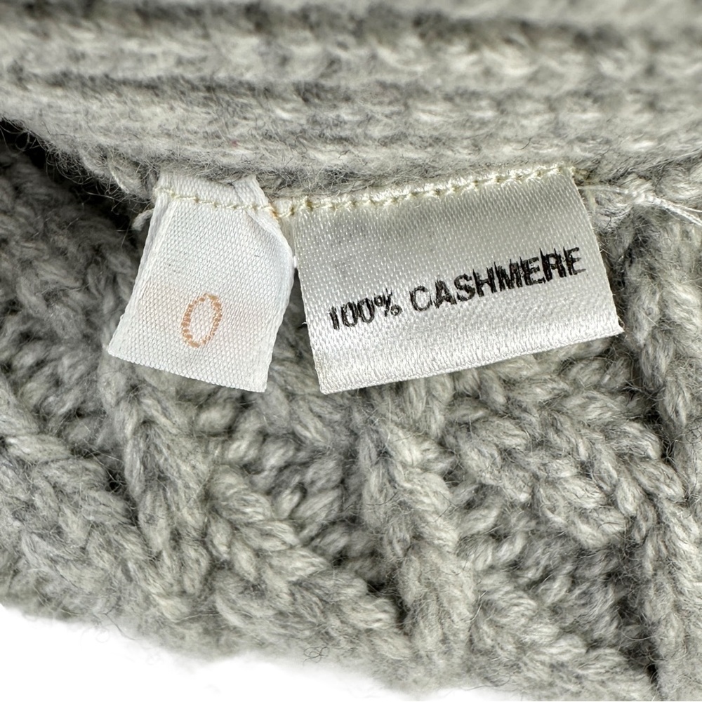 Women's Gray Cable Knit Sweater - image 8